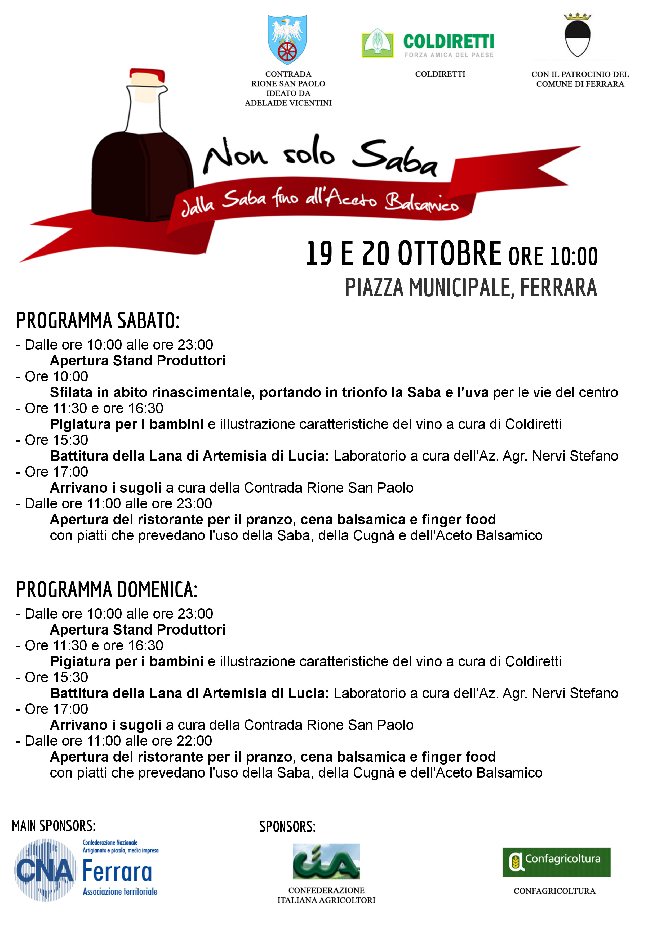 Programma della Manifestazione